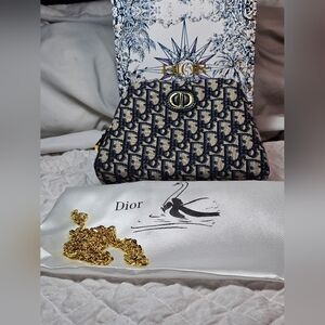 Dior Beautè VIP Around The World Navy Blue Monogram Bag NIB